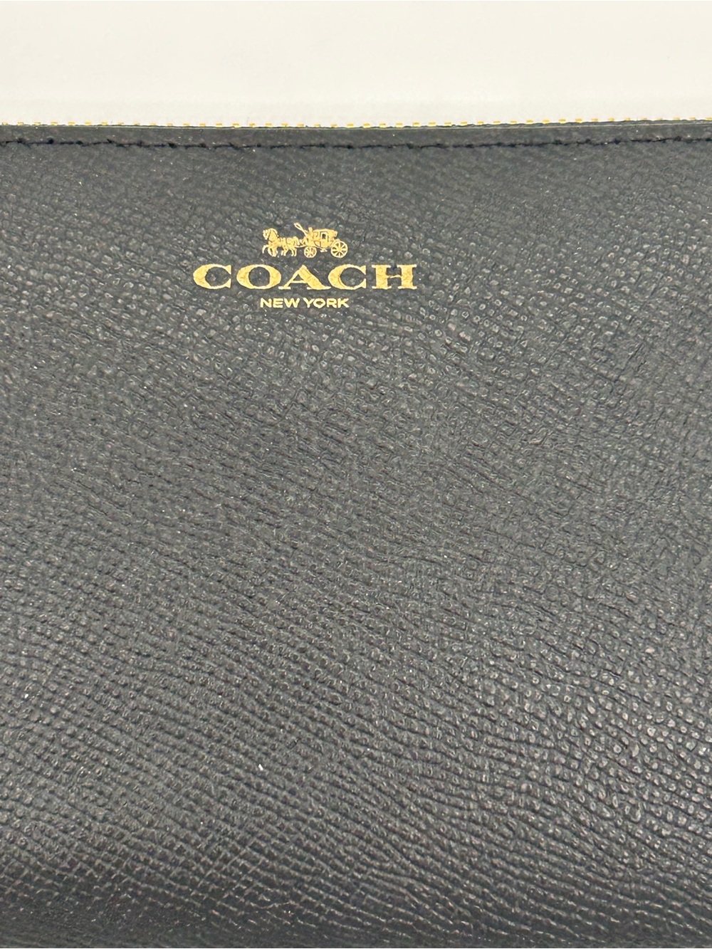 Coach Black Leather Wristlet with Gold Hardware Brand New (tag inside) - Picture 5 of 11